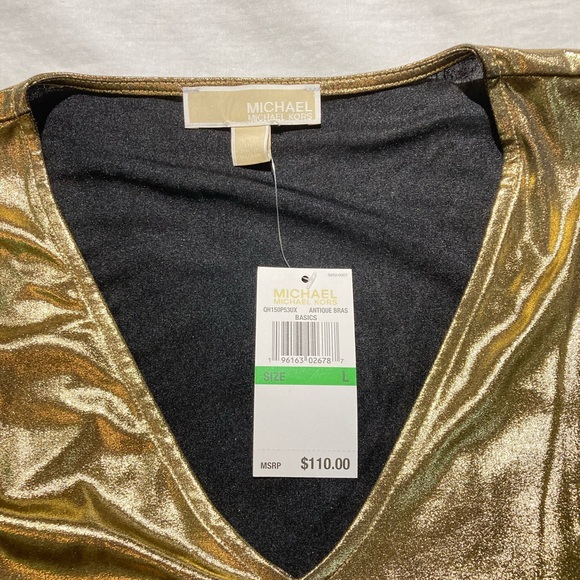 Michael Kors Gold Top, size Large, NWT! $100.00! - Picture 5 of 7